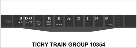 Railroad Decal Set -- Reading 46' Steel Gondola (black car)