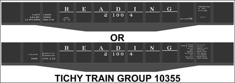 Railroad Decal Set -- Reading 46' Steel Gondola (black car, underlined lettering)