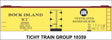 Railroad Decal Set -- Rock Island 40' Wood Reefer (yellow car)