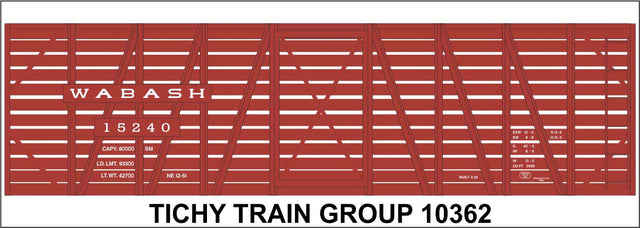 Railroad Decal Set -- Wabash 40' Wood Stock Car