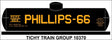 Railroad Decal Set -- Phillips 66 Universal Tank Car (black car, yellow Billbaord Lettering)