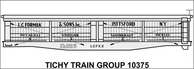 Railroad Decal Set -- LC Forman & Sons 4-Vat Pickle Car
