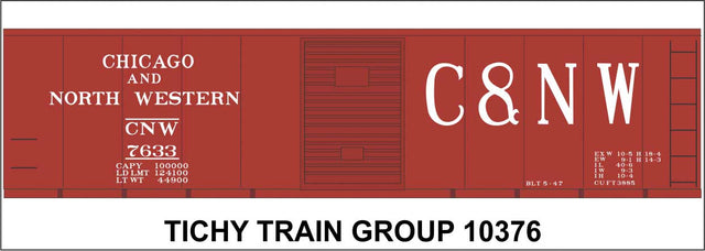 Railroad Decal Set -- Chicago & North Western 40' Boxcar (Boxcar Red Car, Large C&NW)