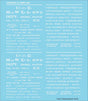 Railroad Decal Set -- Maintenance-of-Way and Camp Car Data (white lettering)