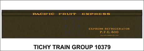 Railroad Decal Set -- Pacific Fruit Express Wood Express Reefer (green car)