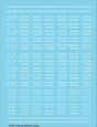 Railroad Decal Set -- Load Limit and Light Weight (LD LMT and LT WT) Data (white lettering)