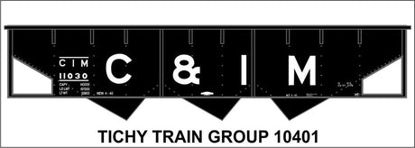 Railroad Decal Set -- Chicago & Illinois Midland 3-Bay Steel Hopper