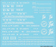Railroad Decal Set -- Delaware & Hudson Roadname Set (white)