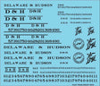 Railroad Decal Set -- Delaware & Hudson Roadname Set (black)