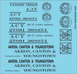 Railroad Decal Set -- Akron, Canton & Youngstown Roadname Set (black)