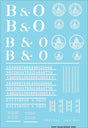 Railroad Decal Set -- Baltimore & Ohio Roadname Set (white)