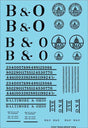 Railroad Decal Set -- Baltimore & Ohio Roadname Set (black)