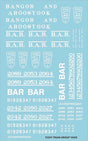 Railroad Decal Set -- Bangor & Aroostook Roadname Set (white)