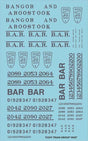 Railroad Decal Set -- Bangor & Aroostook Roadname Set (blue)