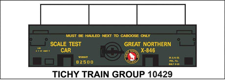 Railroad Decal Set -- Great Northern Scale Test Car