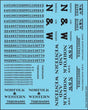 Railroad Decal Set -- Norfolk & Western Roadname Set (black)