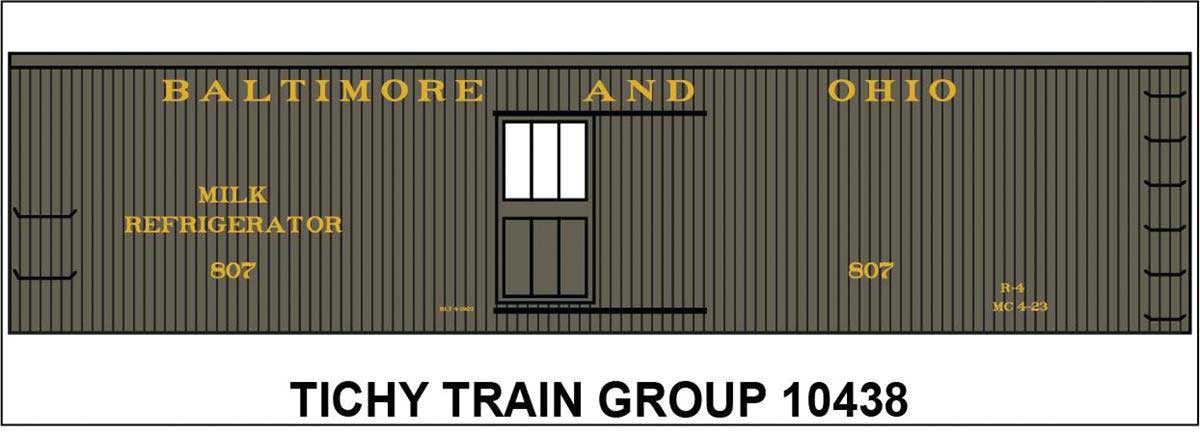 Railroad Decal Set -- Baltimore & Ohio Milk Refrigerator Car 1