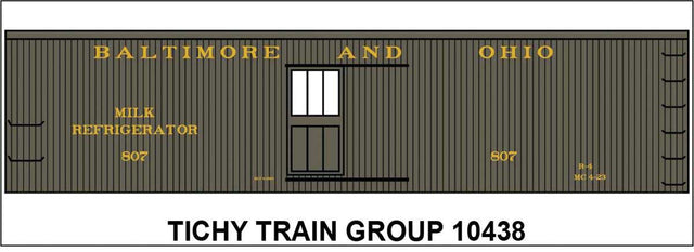 Railroad Decal Set -- Baltimore & Ohio Milk Refrigerator Car 1