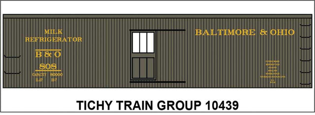 Railroad Decal Set -- Baltimore & Ohio Milk Refrigerator Car 2