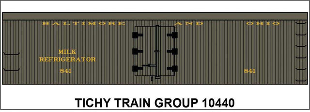 Railroad Decal Set -- Baltimore & Ohio Milk Refrigerator Car 3