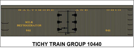 Railroad Decal Set -- Baltimore & Ohio Milk Refrigerator Car 3