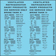 Railroad Decal Set -- 36', 40', 50' Reefer Data, Gothic Lettering (black)