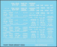 Railroad Decal Set -- 2-Bay Twin Hopper Data, Gothic Lettering (white)