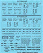Railroad Decal Set -- 40', 50' Boxcar Data, Gothic Lettering (black)