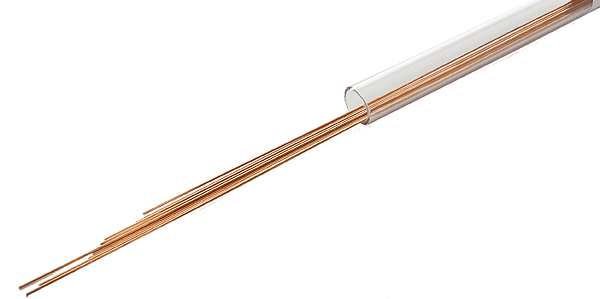 Phosphor-Bronze Wire - 8"  20.3cm Long -- .020"  .05cm Diameter pkg(12)