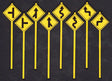 Road Path Warning Signs -- Set #2 pkg(8)