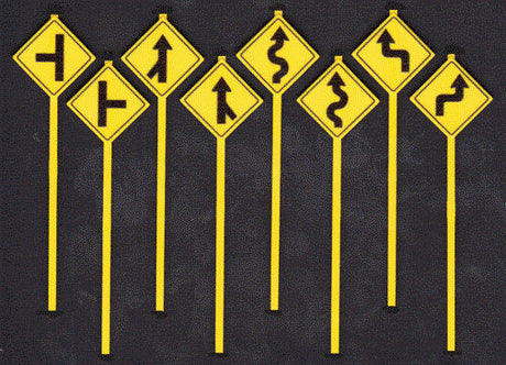 Road Path Warning Signs -- Set #2 pkg(8)