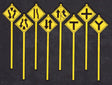 Road Path Warning Signs -- Set #3 pkg(8)