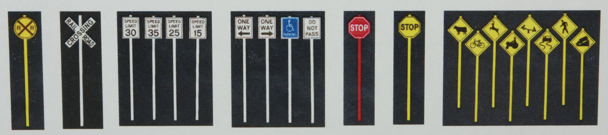 Sign Assortment -- 73 Different Signs, 128 Pieces Total