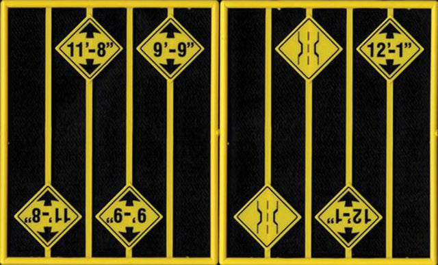 Bridge Clearance Warning Signs -- 8 Signs, 2 Each of 4 Styles