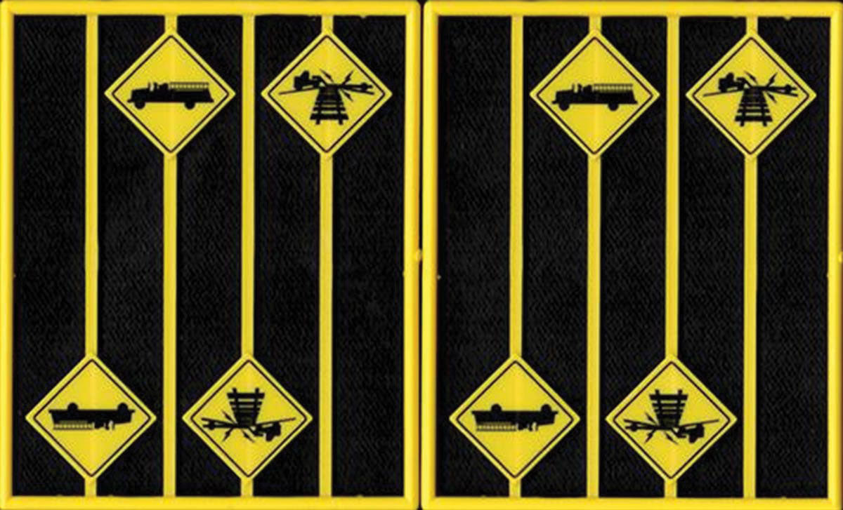 Firehouse and Low Vehicle Warning Signs -- 8 Signs, 4 Each of 2 Styles