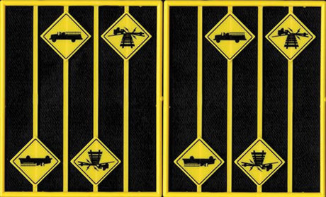 Firehouse and Low Vehicle Warning Signs -- 8 Signs, 4 Each of 2 Styles