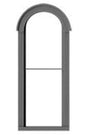 1 Over 1 Round-Top Window with Precut Glazing -- 24 x 72" pkg(6)