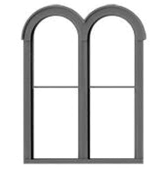 1 Over 1 Round-Top Double-Hung Window with Precut Glazing -- 54 x 72" pkg(4)
