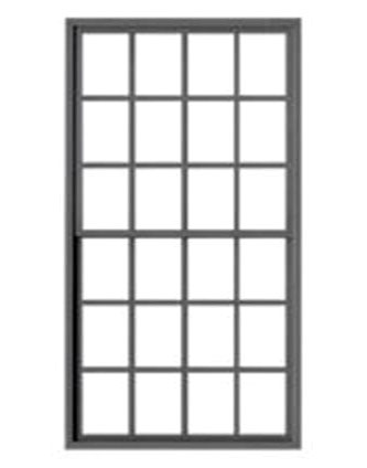 12 Over 12 Double-Hung Masonry Window with Precut Glazing -- 48 x 96" pkg(4)