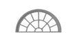 13-Pane Half-Round Masonry Window with Precut Glazing -- Actual Opening: 1.315 x .68" pkg(3)