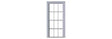 6-6 Double-Hung Window with Glazing and Shades -- 38 x 90" Scale (Fits .83 x 1.836" Opening) pkg(6)