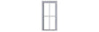 2-2 Double-Hung Window with Glazing and Shades -- 36 x 86" Scale (Fits .815 x 1.76" Opening) pkg(6)