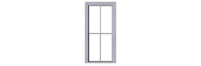 2-2 Double-Hung Window with Glazing and Shades -- 36 x 86" Scale (Fits .815 x 1.76" Opening) pkg(6)