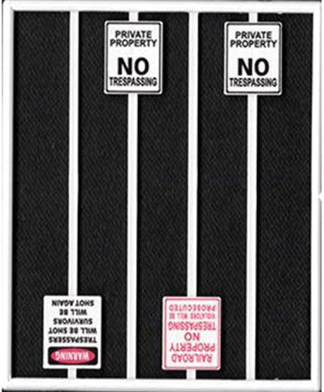 No Trespassing Signs -- 8 Signs, 3 Different Styles