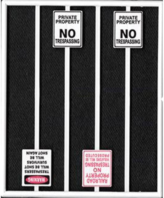 No Trespassing Signs -- 8 Signs, 3 Different Styles