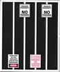 No Trespassing Signs -- 8 Signs, 3 Different Styles