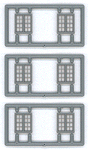 Windows - Double Hung pkg(6) -- 4/4 Double; Scale 56 x 64" (Fits .38 x .43" Opening)