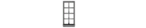 4-4 Double-Hung Window with Glazing -- 26 x 63" Scale (Fits .20 x .435" Opening) pkg(12)