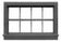 Eight-Pane Window with Precut Glazing -- 50 x 32" Scale, .35 x .23" Opening pkg(12)