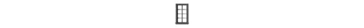 4 Over 4 Window with Precut Glazing -- 27 x 48" Scale, .195 x .33" Opening pkg(12)